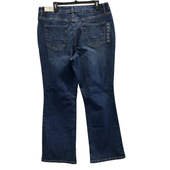 Maurices M Jeans Womens 18W Reg Classic Slim Boot Curvy High Rise Dark Wash New - Picture 2 of 7